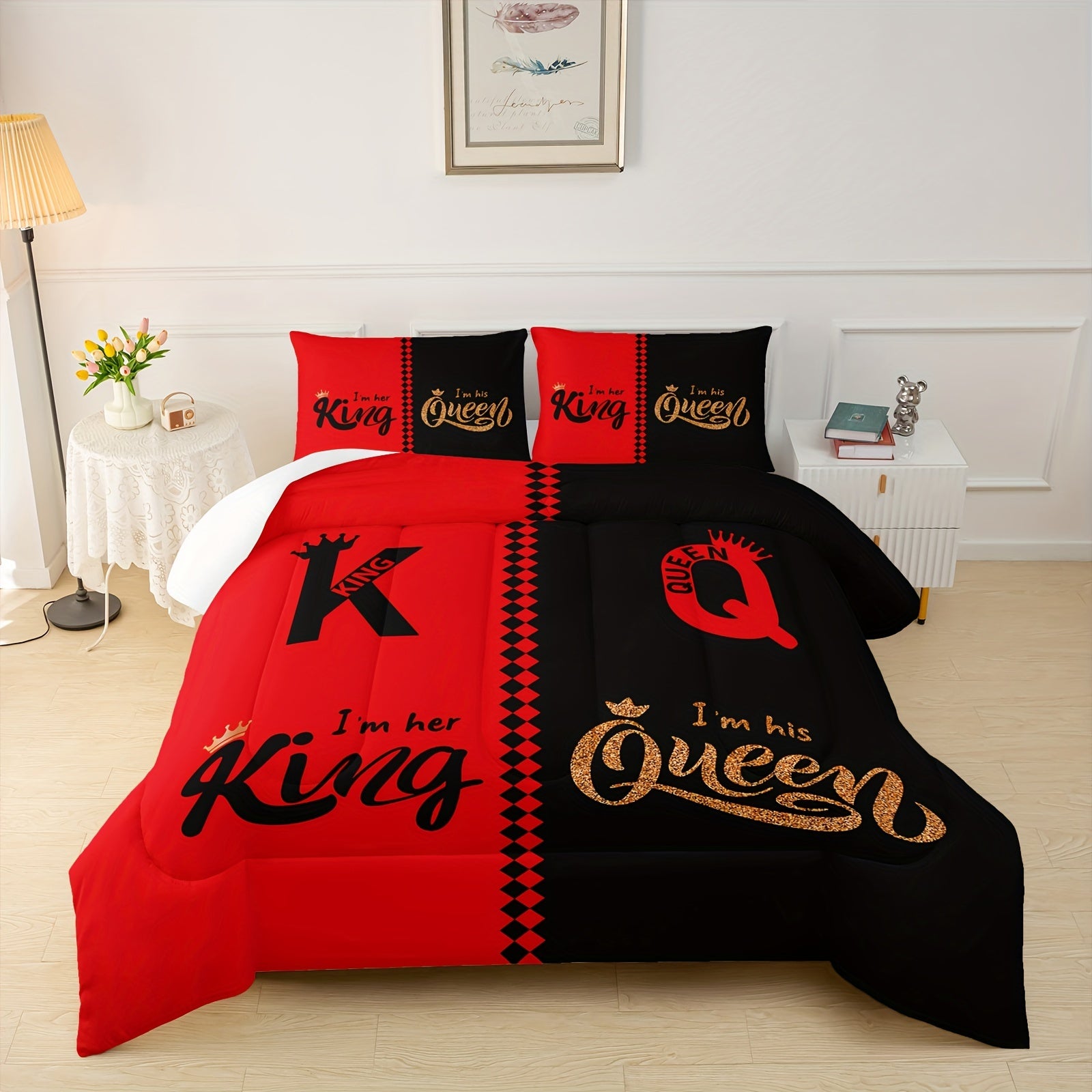 Exquisite Patterned Quilt Set, Bedding Set, All Season Bedroom Decoration, With 2 Pillowcases Included