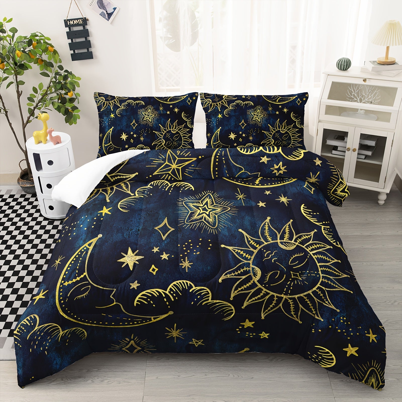 Exquisite Patterned Quilt Set, Bedding Set, All Season Bedroom Decoration, With 2 Pillowcases Included