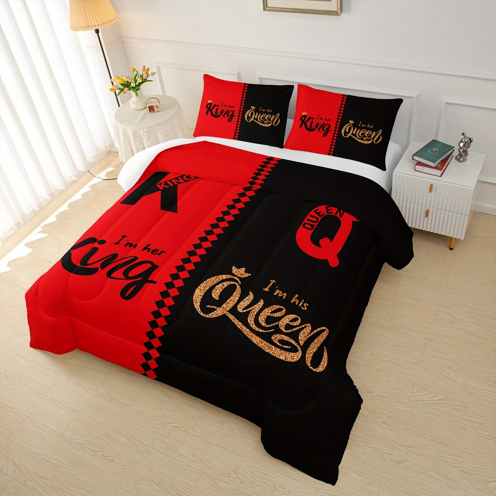 Exquisite Patterned Quilt Set, Bedding Set, All Season Bedroom Decoration, With 2 Pillowcases Included