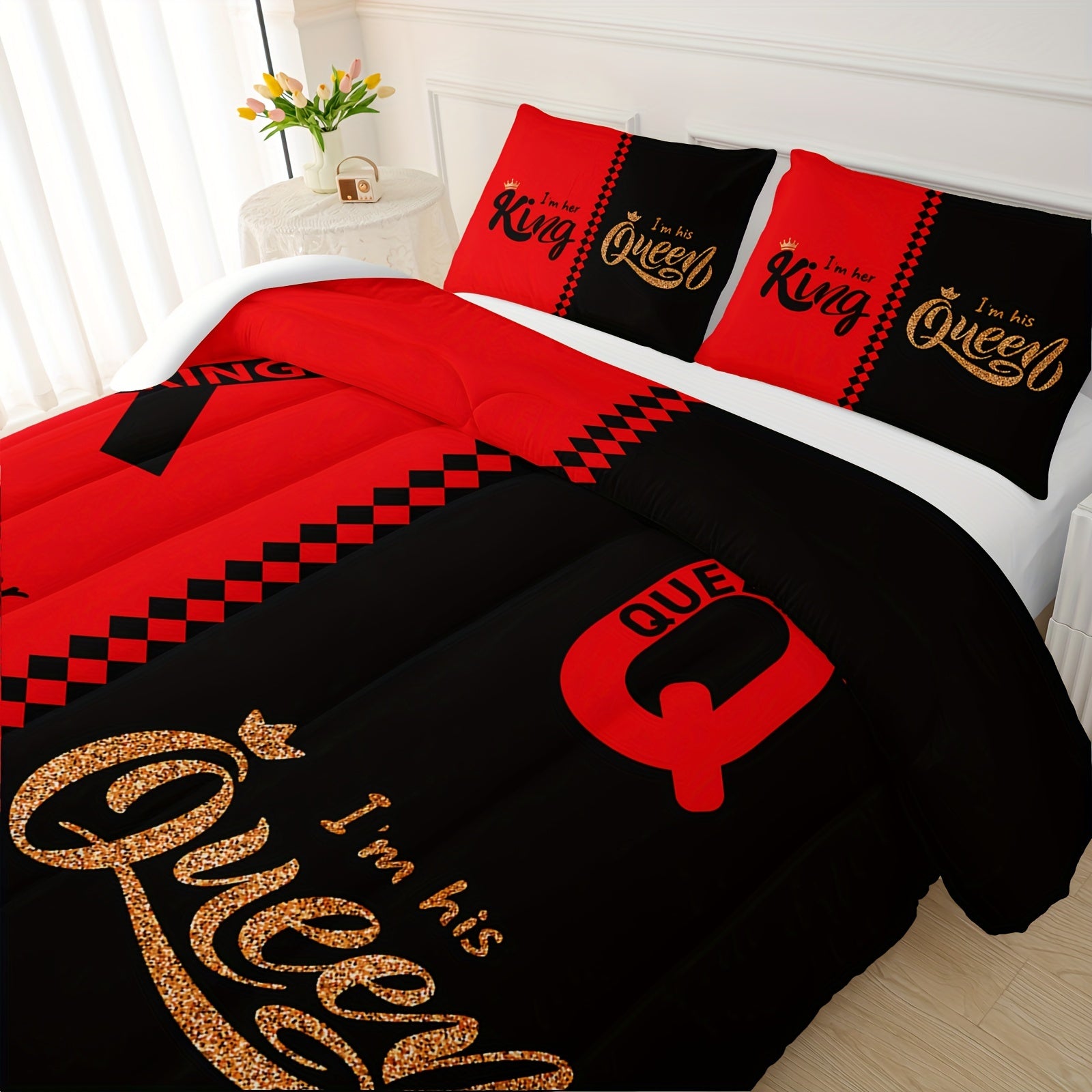 Exquisite Patterned Quilt Set, Bedding Set, All Season Bedroom Decoration, With 2 Pillowcases Included