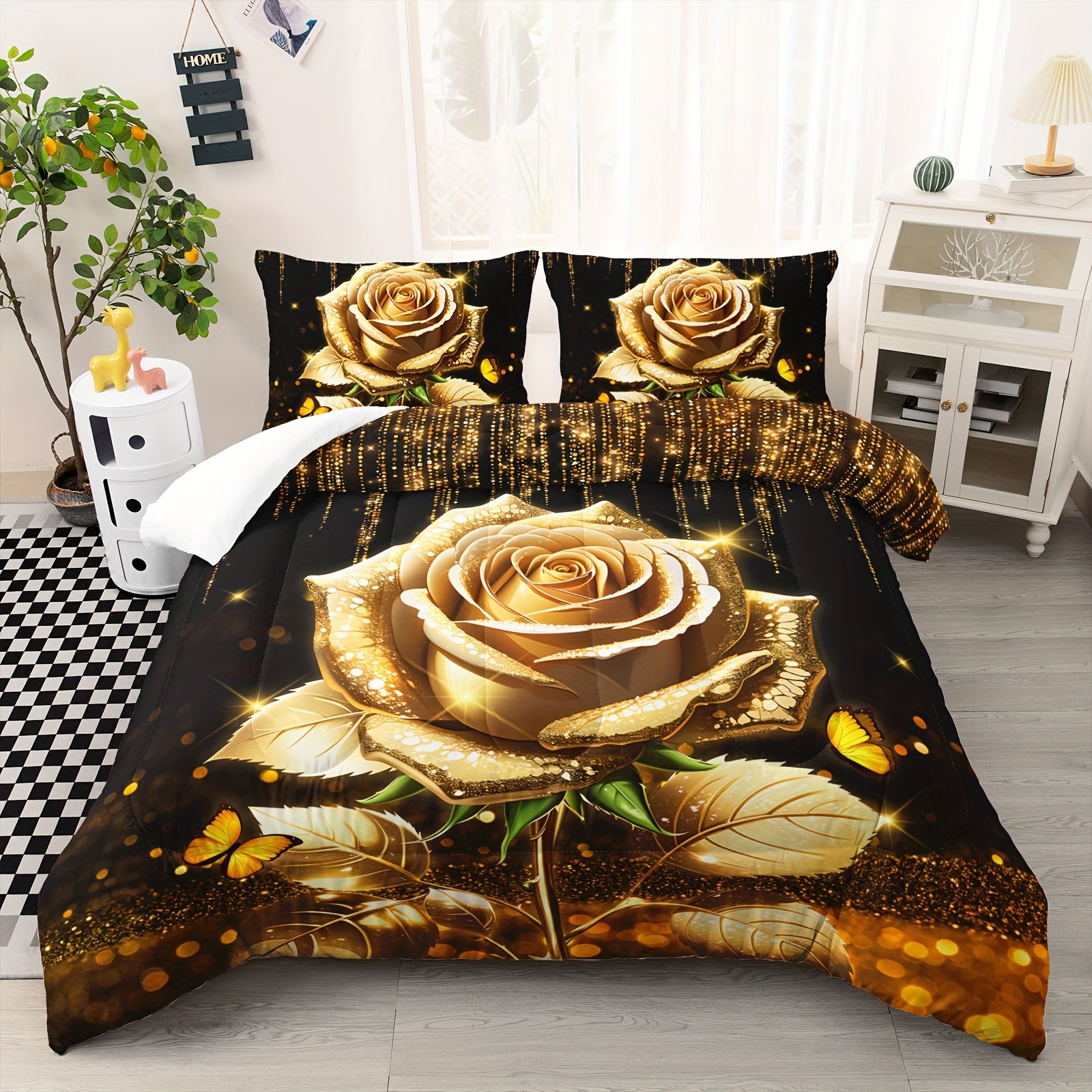 Exquisite Patterned Quilt Set, Bedding Set, All Season Bedroom Decoration, With 2 Pillowcases Included