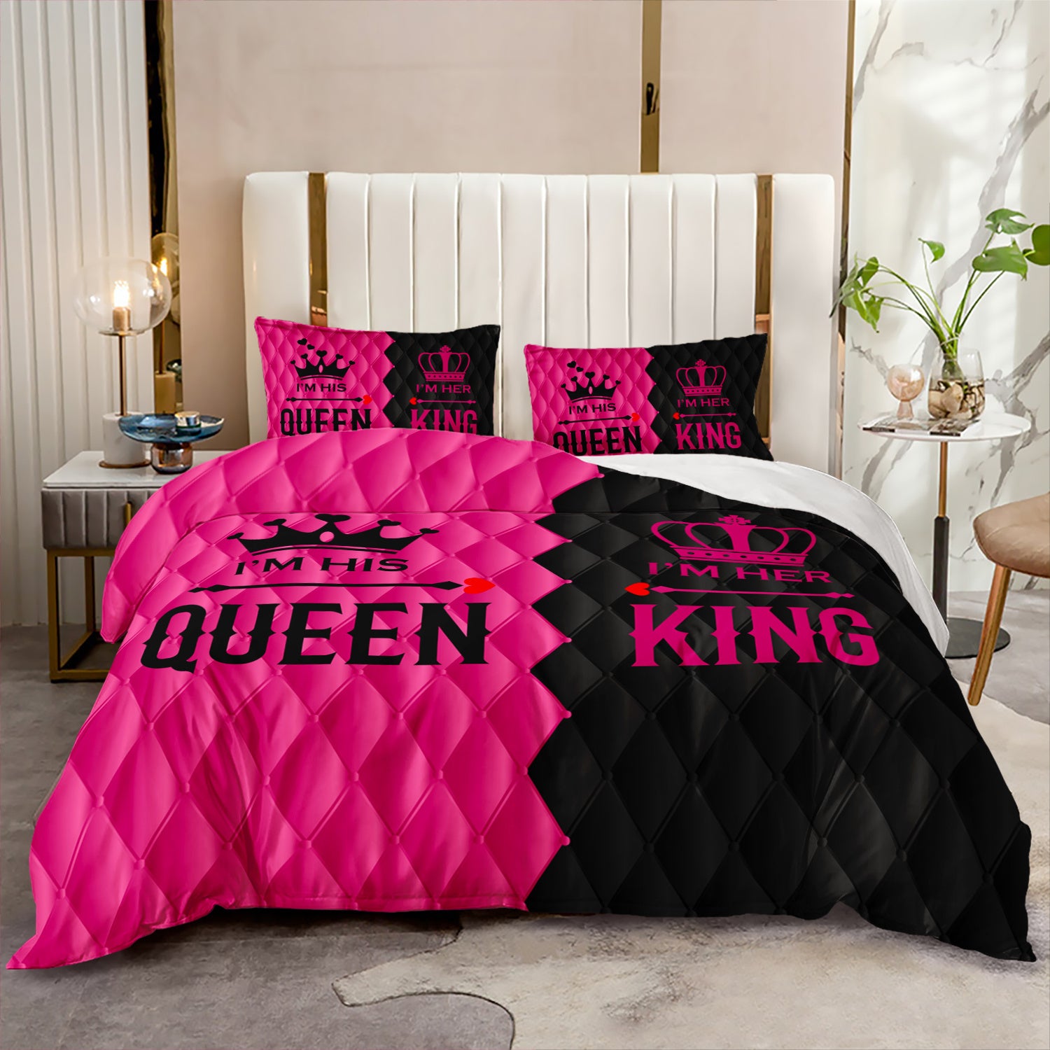 3pcs Super Cosy King Queen Couple Duvet Cover Set AllSeason Romantic Digital Printed Bedding Set Bedding for Bedroom or Guest Room Decor 3pcs Duvet Cover Gift Set 1 Quilt+2 Pillowcases