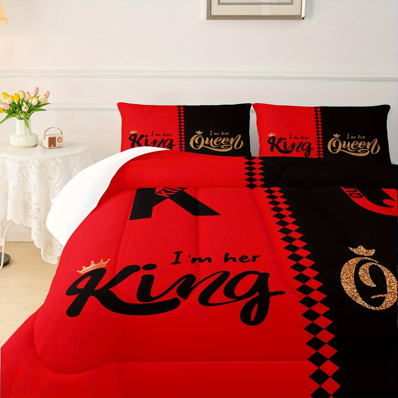 Exquisite Patterned Quilt Set, Bedding Set, All Season Bedroom Decoration, With 2 Pillowcases Included
