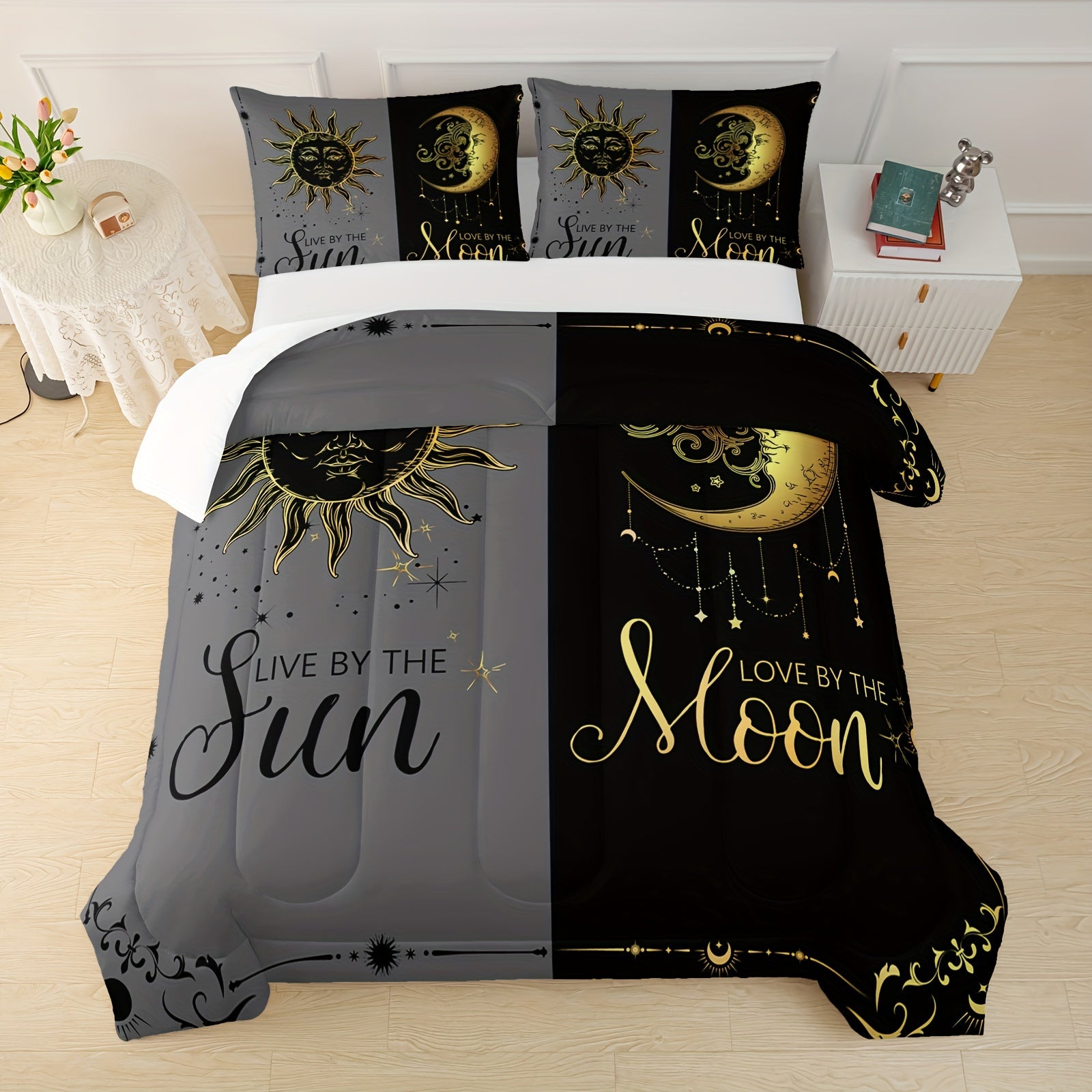 Exquisite Patterned Quilt Set, Bedding Set, All Season Bedroom Decoration, With 2 Pillowcases Included